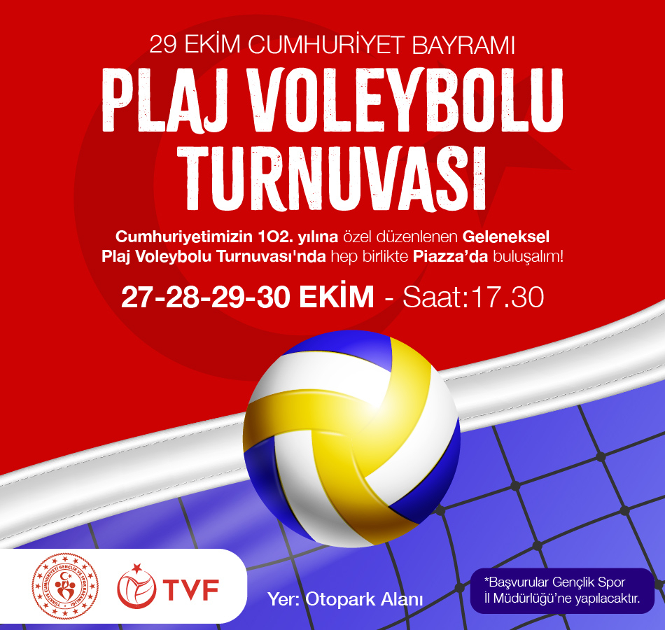 Plaj Voleybolu Turnuvası Piazza'da!